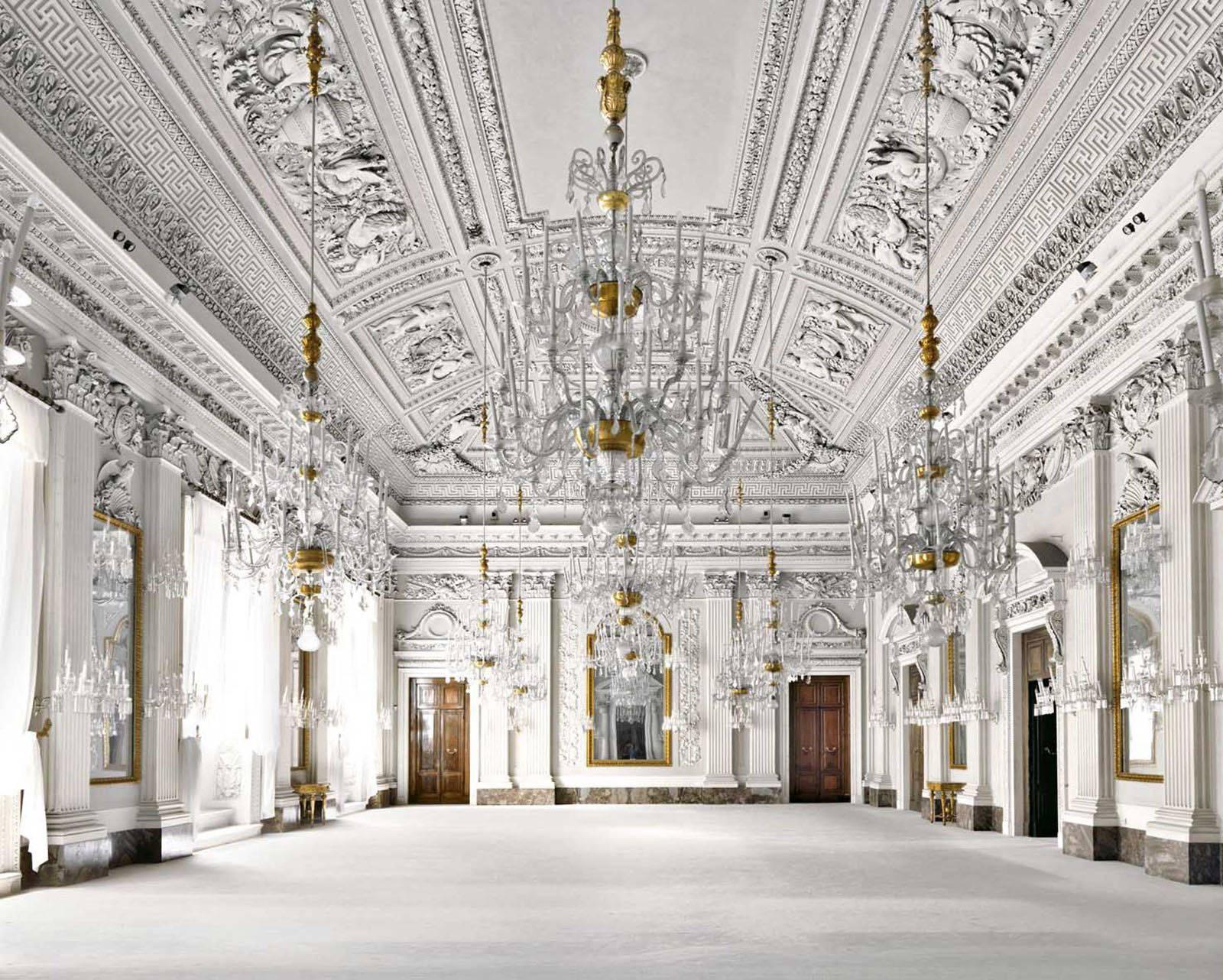 Palazzo Pitti, Sala Bianca, Firenze, 2008
Chromogenic print
120 x 150 cm
Edition of 5

Italian, b. 1954, Florence, Italy, based in Florence, Italy

Massimo Listri travels his native Italy and the world with his camera, photographing grand interior