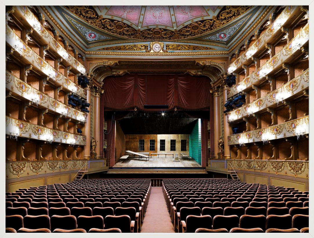 Teatro Sao Carlos, Lisboa – Barockinterieur eines Theaters, Kunstfotografie im Angebot 3