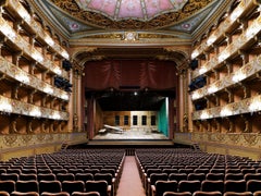 Le Teatro Sao Carlos, Lisbonne - intérieur baroque d'un théâtre, photographie d'art