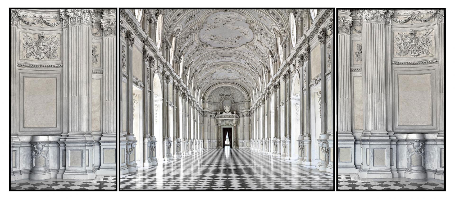 Massimo Listri Landscape Photograph – Venaria Reale, Torino (Triptychon)