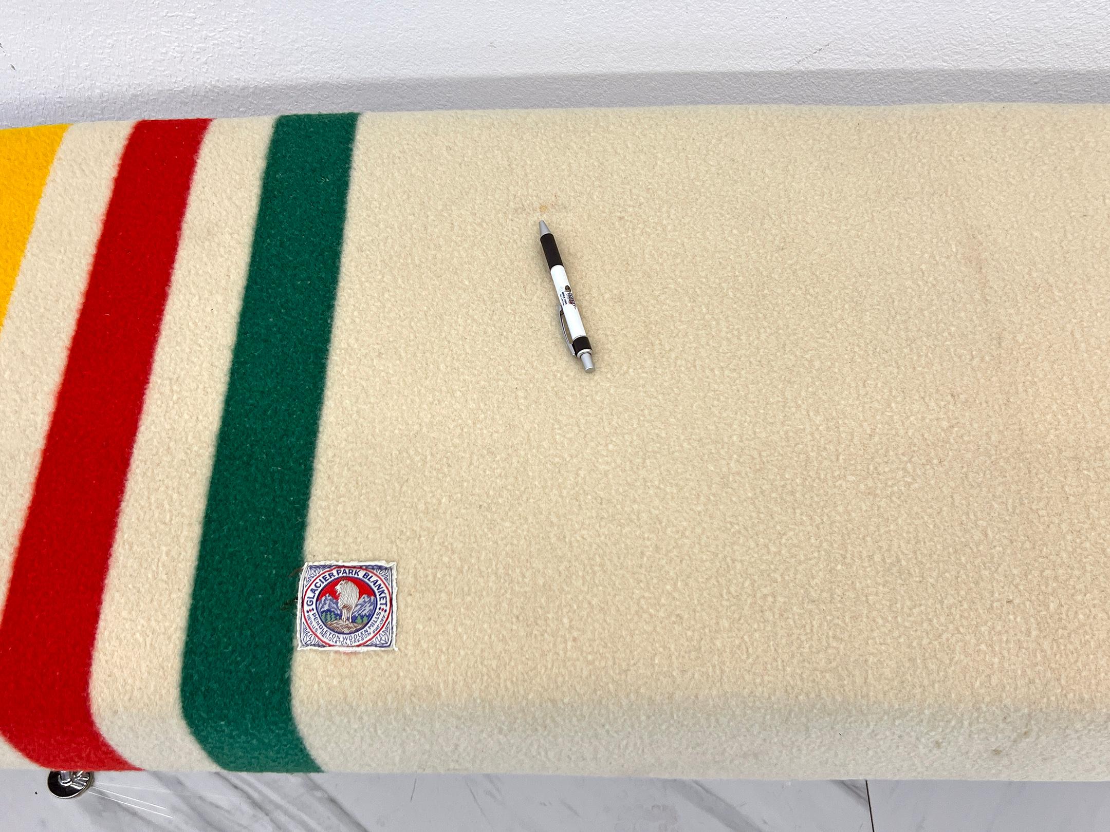 italien Banc Massimo losa Ghini Plana, couverture de parc Glacier Pendleton des années 1930 en vente