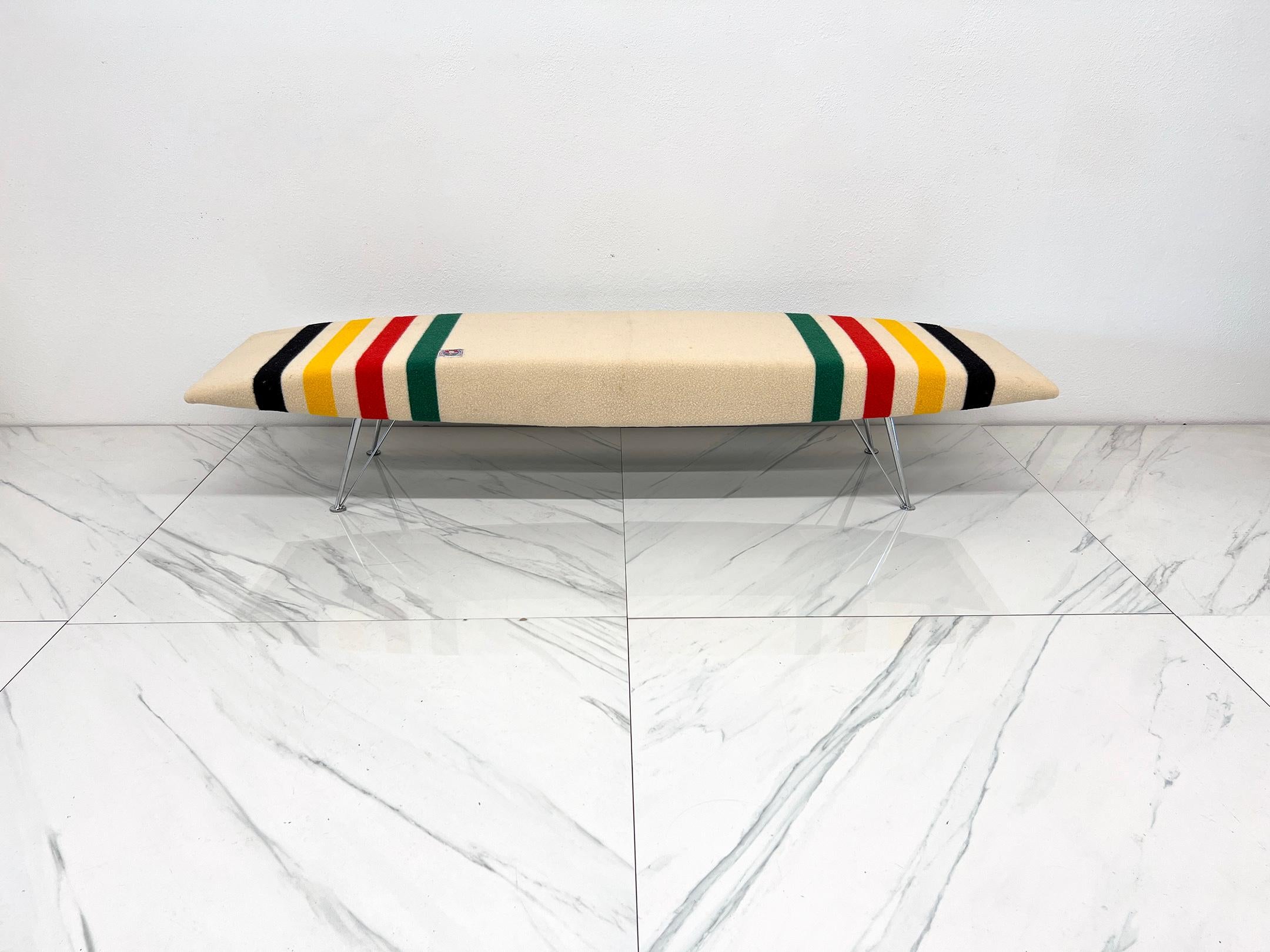 Banc Massimo losa Ghini Plana, couverture de parc Glacier Pendleton des années 1930 en vente 1