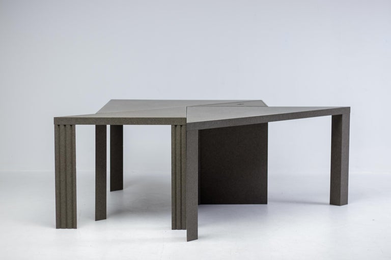 Massimo Morozzi for Cassina, ‘Tangram’ dining table, painted beech, Italy, 1983.
 The ‘Tangram’ table awakes more than just one association. The design by Massimo Morozzi is modular and therefore versatile, playful in use and color, but still
