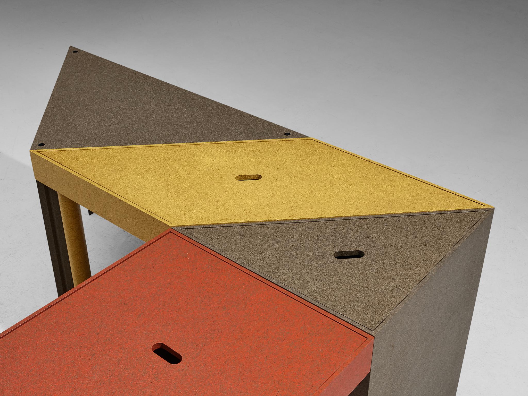 Painted Massimo Morozzi for Cassina Modular ‘Tangram’ Dining Table 