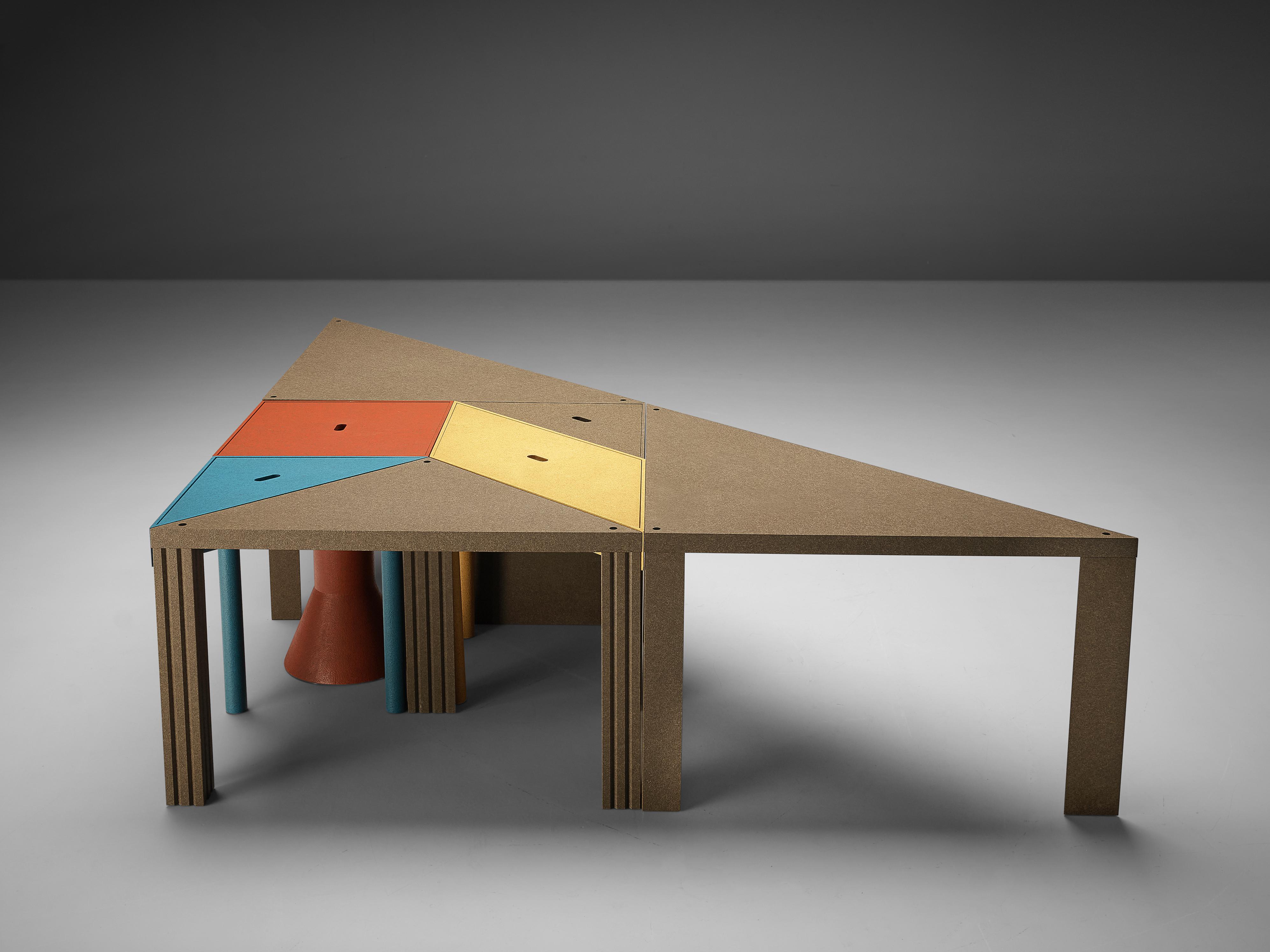 Massimo Morozzi for Cassina Modular ‘Tangram’ Dining Table in Colorful Beech 4