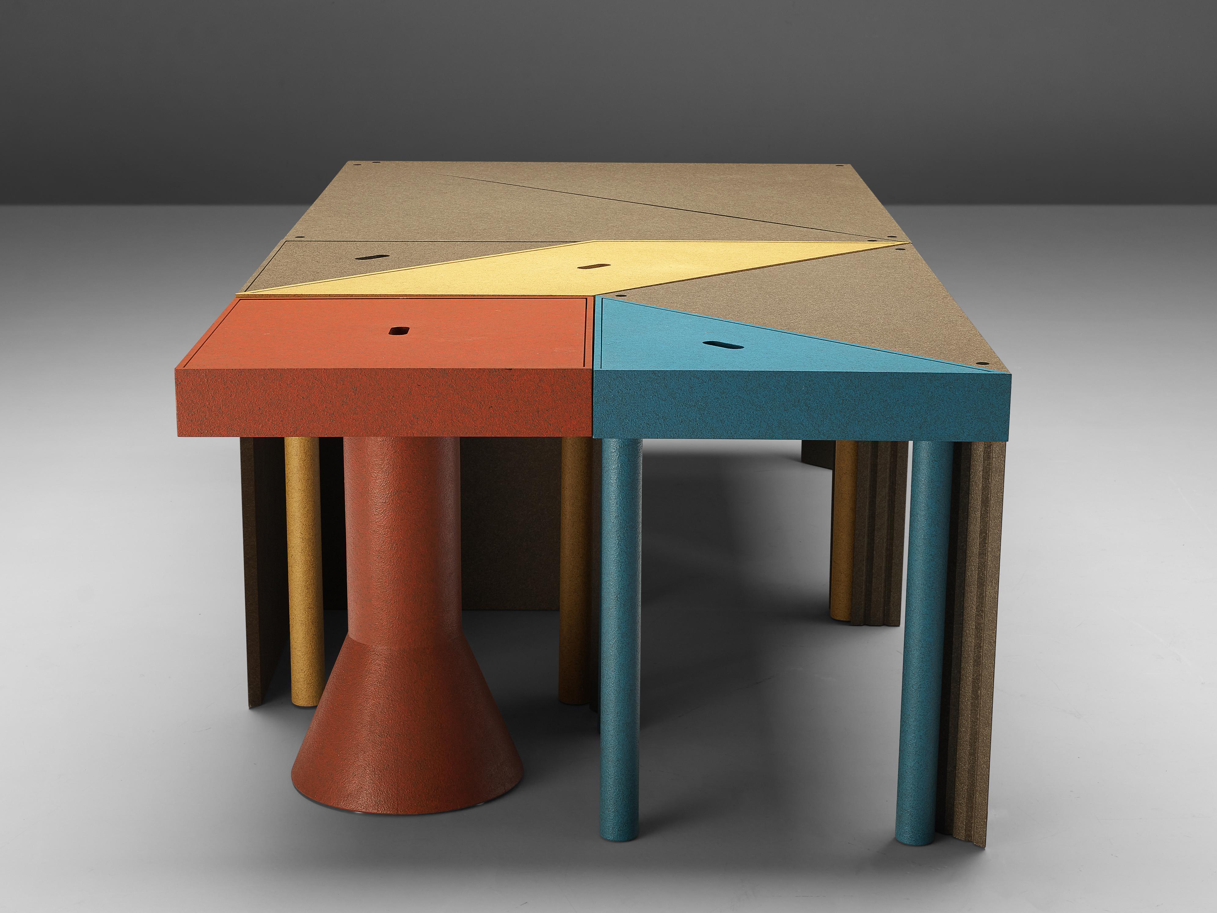 Massimo Morozzi for Cassina Modular ‘Tangram’ Dining Table in Colorful Beech 5