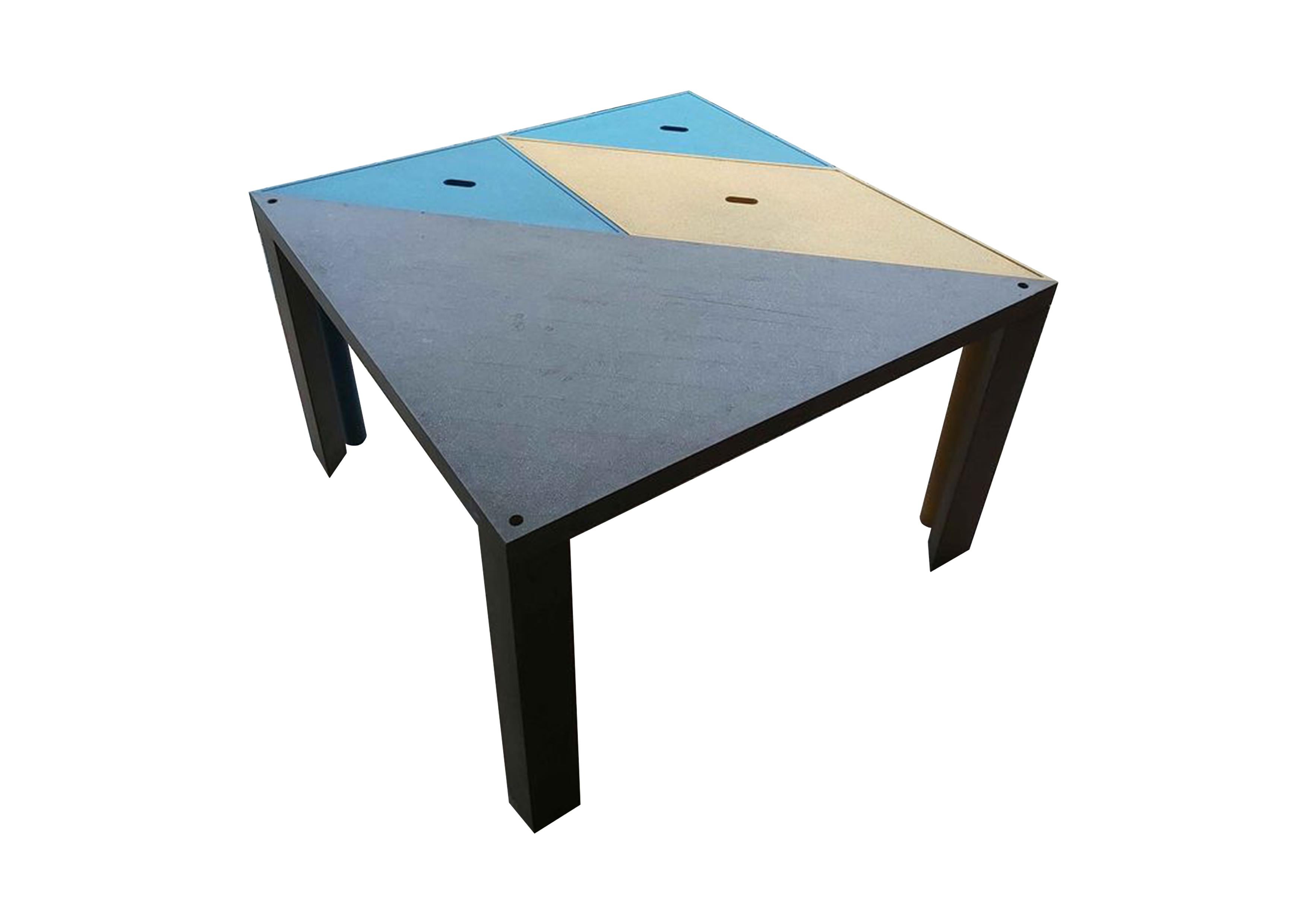 Postmoderne Table modulaire Tangram en bois de hêtre peint de Massimo Morozzi pour Cassina, 1983 en vente