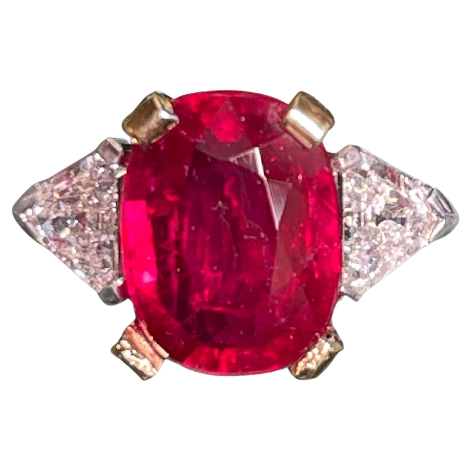 Massimo Pinardi Edelsteine_Hunter 3,21 Karat  Ring Rubin Taubenblut ohne Hitze, Ring