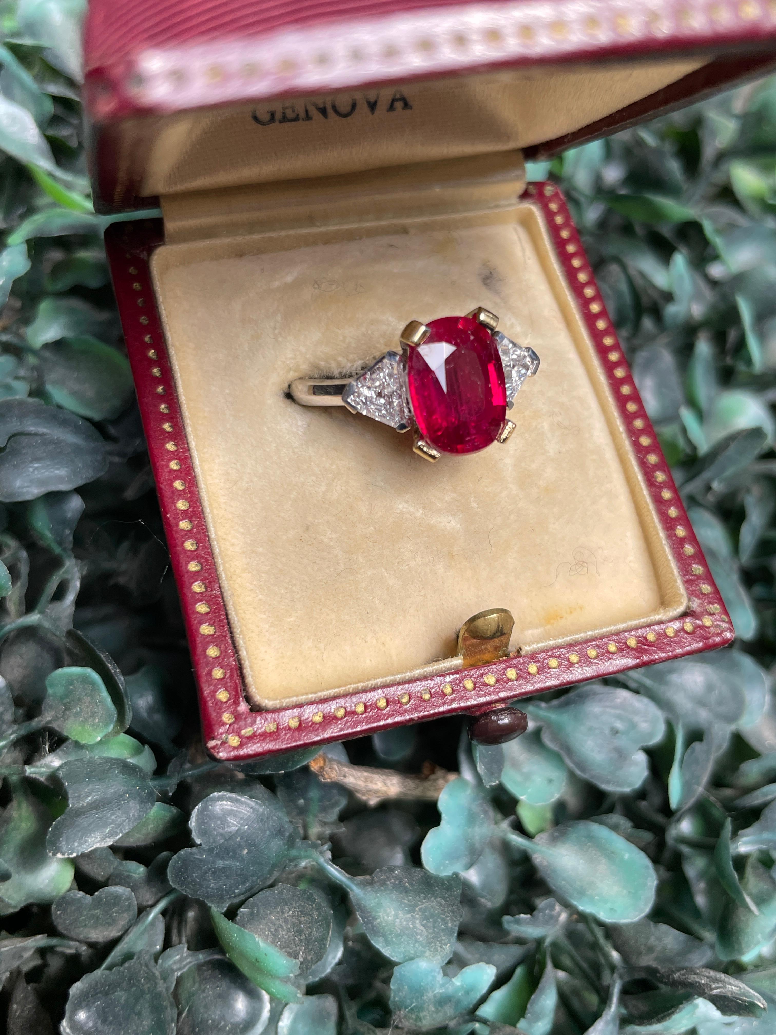 Massimo Pinardi Gems_Hunter 3,21 carati  Anello di rubino Sangue di piccione No Heat GEM In condizioni ottime in vendita a Milano, IT