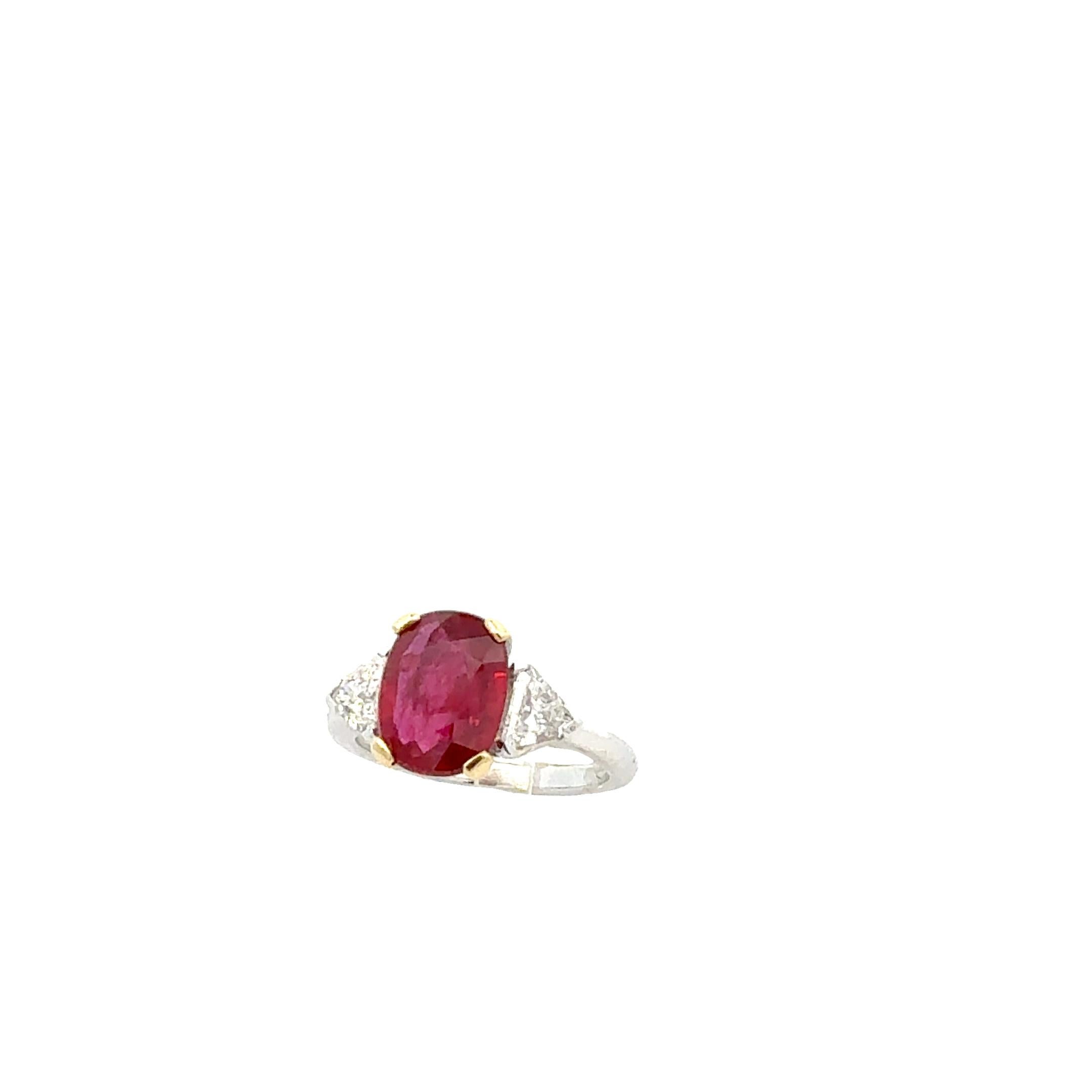 Massimo Pinardi Gems_Hunter 3,21 carati  Anello di rubino Sangue di piccione No Heat GEM in vendita 3