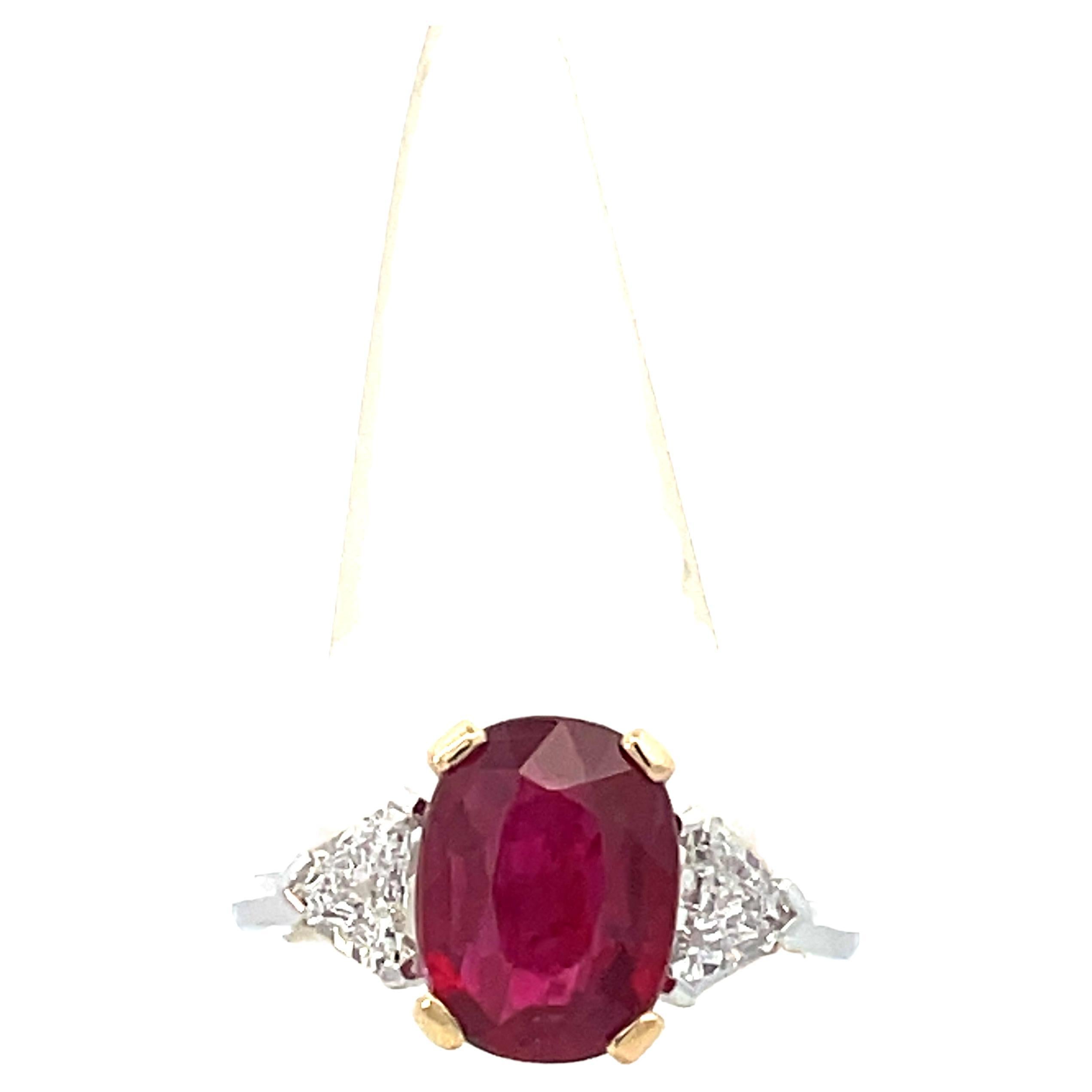 Massimo Pinardi Gems_Hunter 3.21 carat  Ruby Ring Pigeon Blood No Heat For Sale