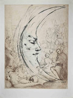 Half Moon - Etching by Massimo Pulini - 2000s