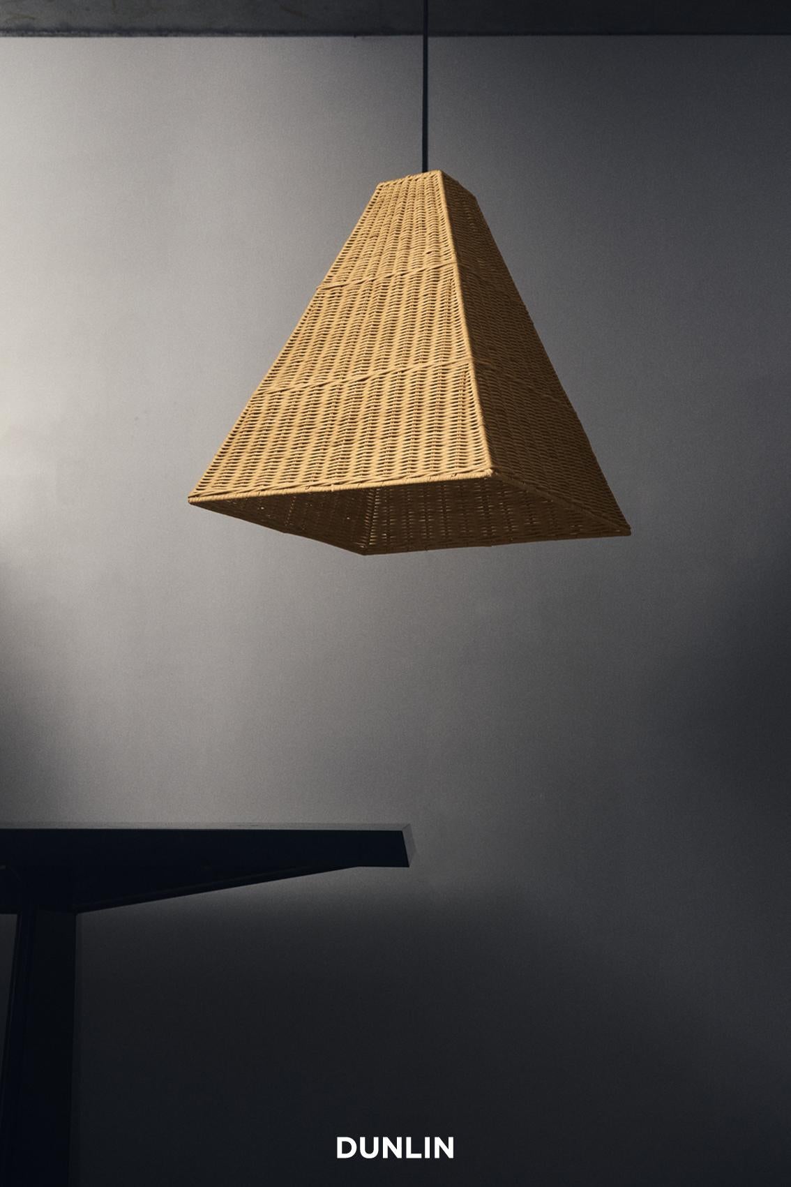 Grande suspension Massimo en rotin, par DUNLIN en vente 1