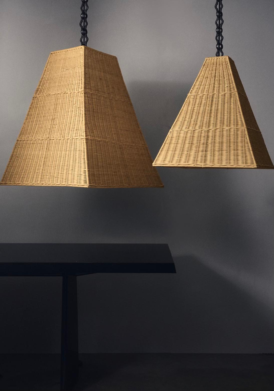 Rotin Grande suspension Massimo en rotin, par DUNLIN en vente