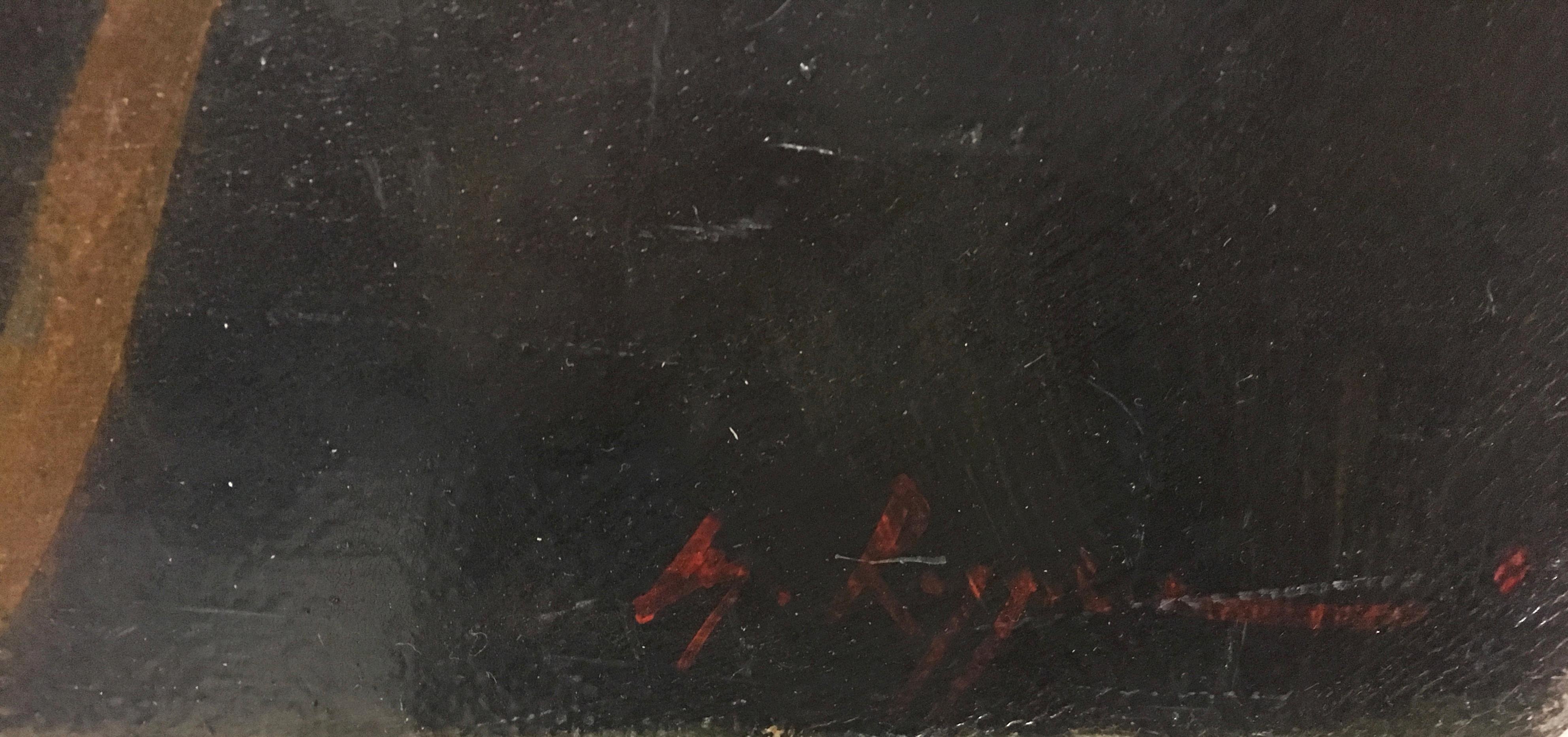 STILL LIFE- Massimo Reggiani - Italian school -  Oil on Canvas Italian Painting For Sale 5