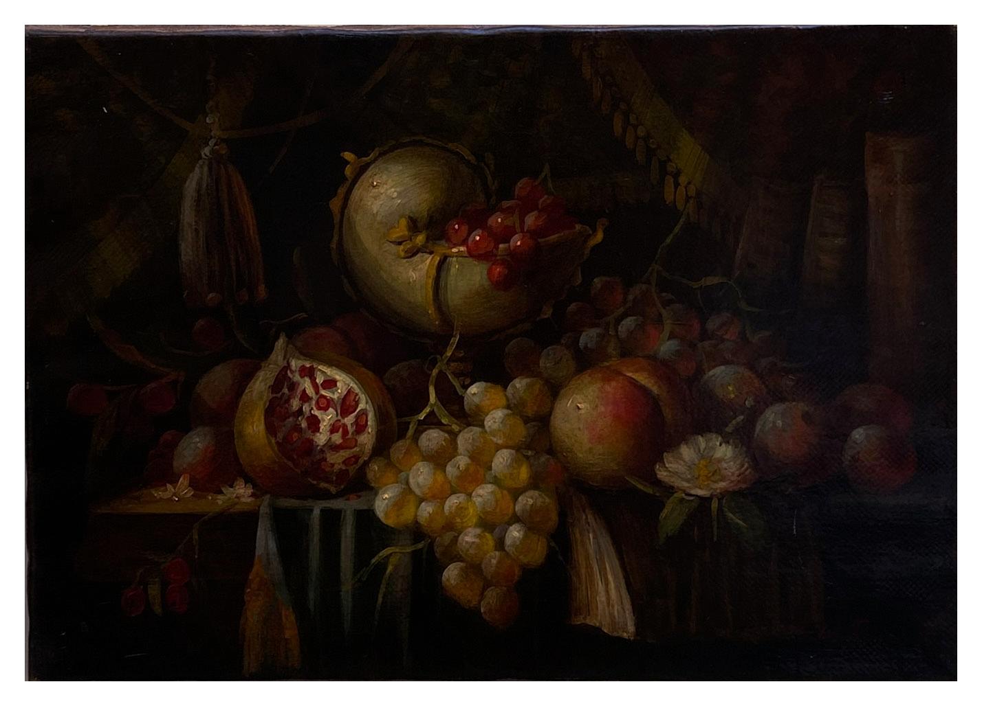 STILL LIFE - Massimo Reggiani - Oil on Canvas Italian Painting For Sale 1