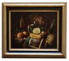 STILL LIFE  - Massimo Reggiani - Oil on Canvas  Italian Painting