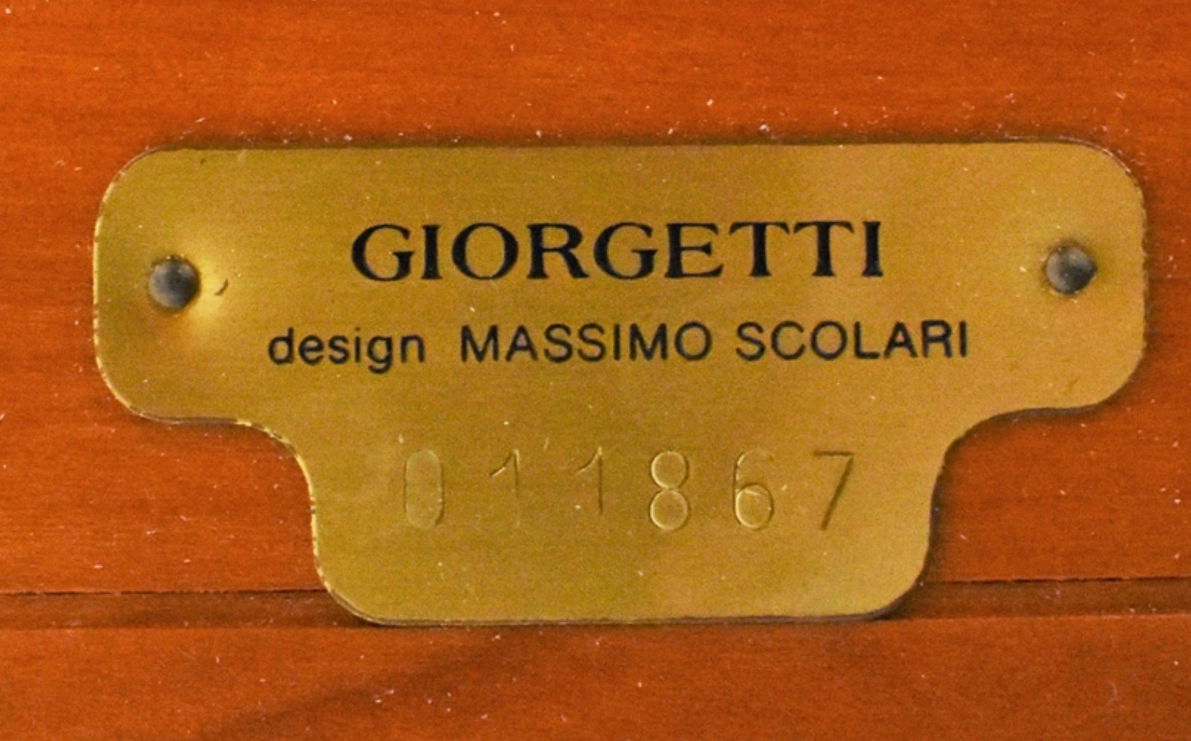 Italian Massimo Scolari for Giorgetti S.p.A. Extendable Ur Table, Fluted Pedestal Base
