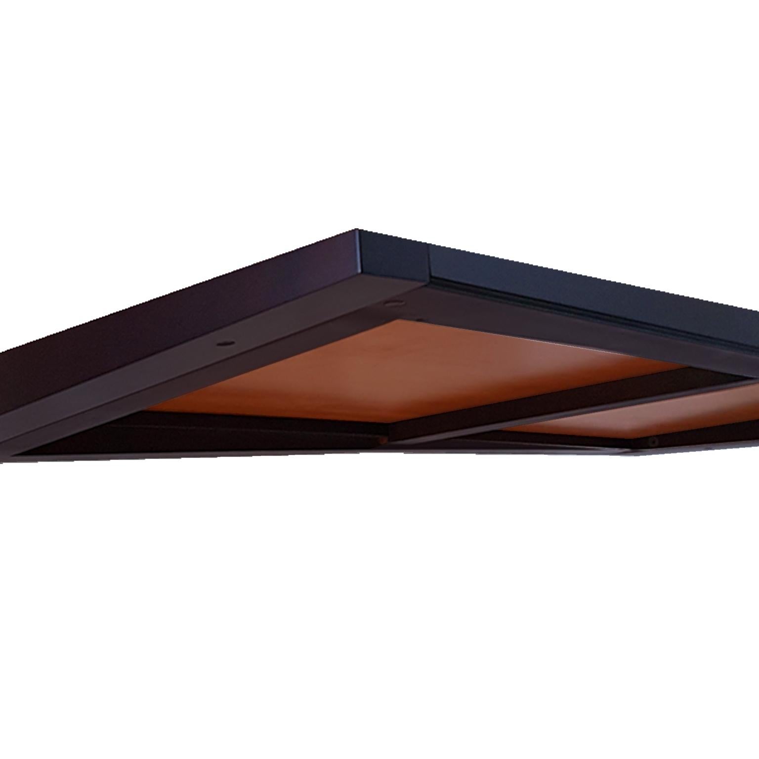 Massimo Scolari Italian Solid Dark Painted Beech Wood Desk with Ebony Top For Sale 6