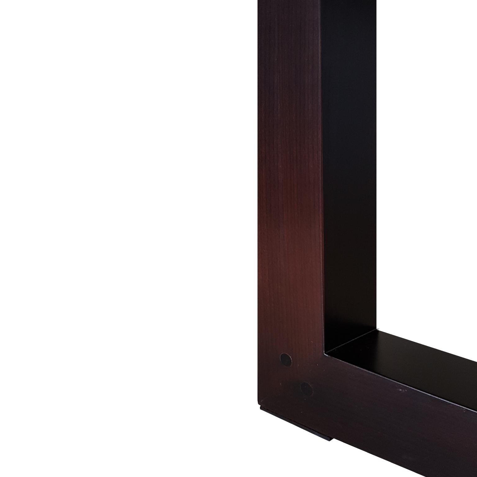 Massimo Scolari Italian Solid Dark Painted Beech Wood Desk with Ebony Top For Sale 9