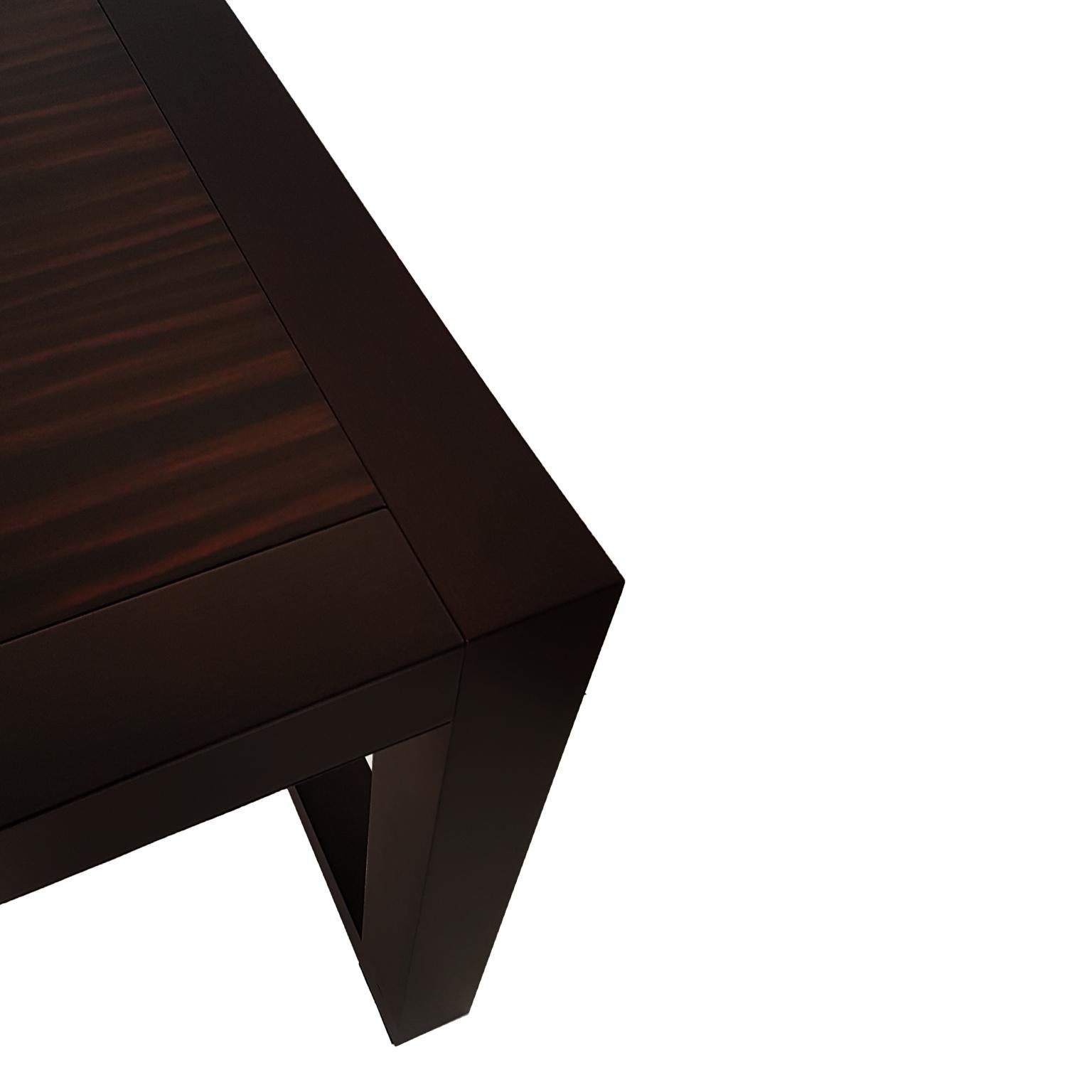 Massimo Scolari Italian Solid Dark Painted Beech Wood Desk with Ebony Top For Sale 10