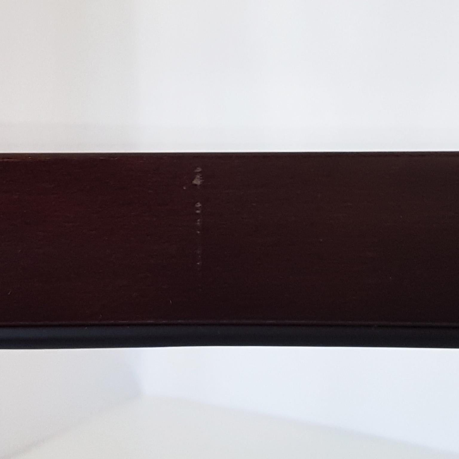 Massimo Scolari Italian Solid Dark Painted Beech Wood Desk with Ebony Top For Sale 12