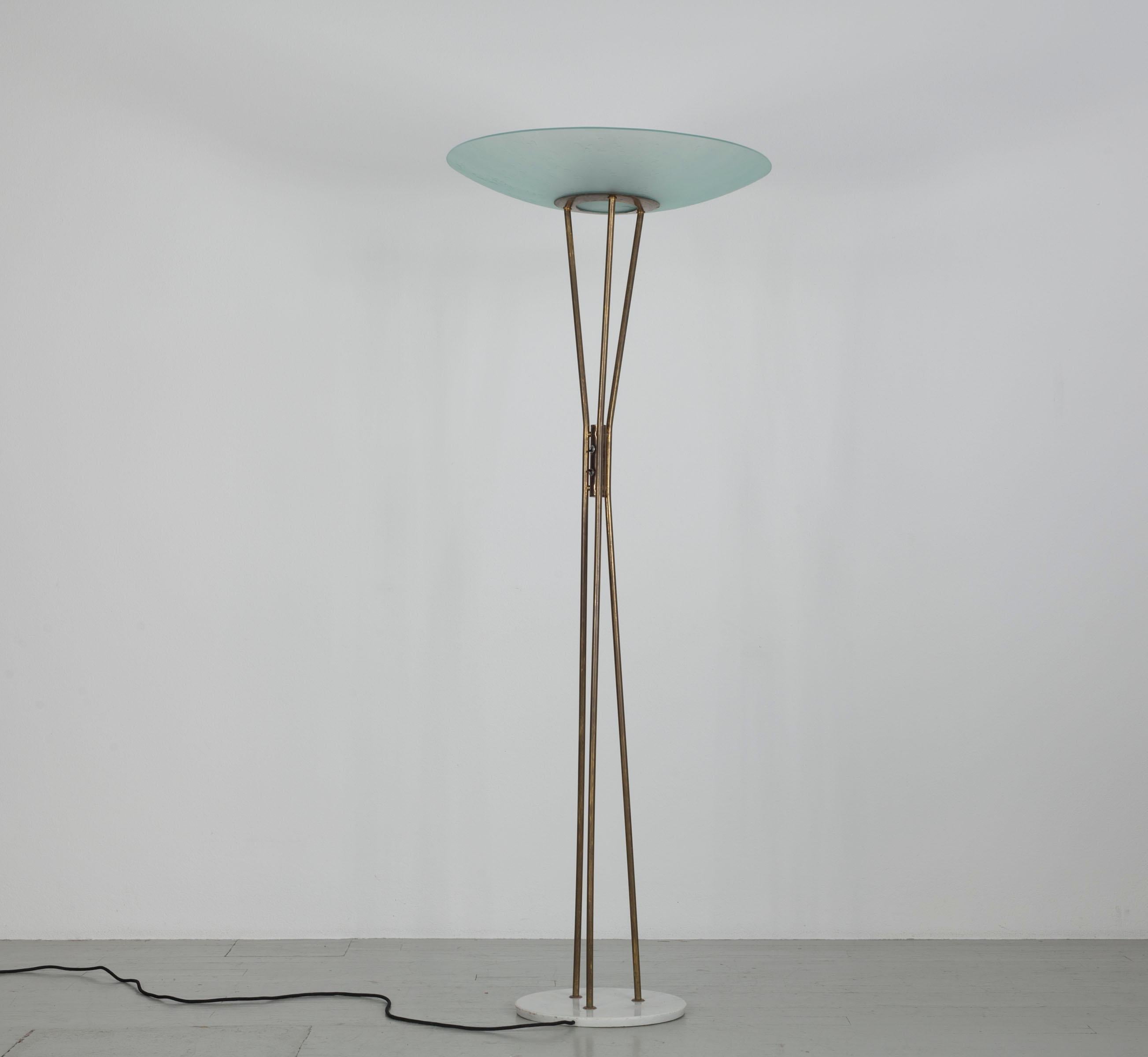Mid-Century Modern Gateano Scolari Stilnovo Italian Floor Lamp from the 50s For Sale