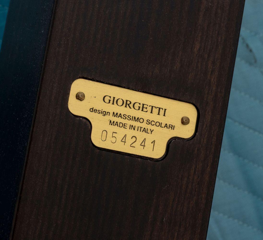 Ébénisé Table basse à plateau de verre Massimo Scolari x Giorgetti en vente