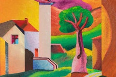 Hütten - Gemälde von Massimo Sonnino - 2000