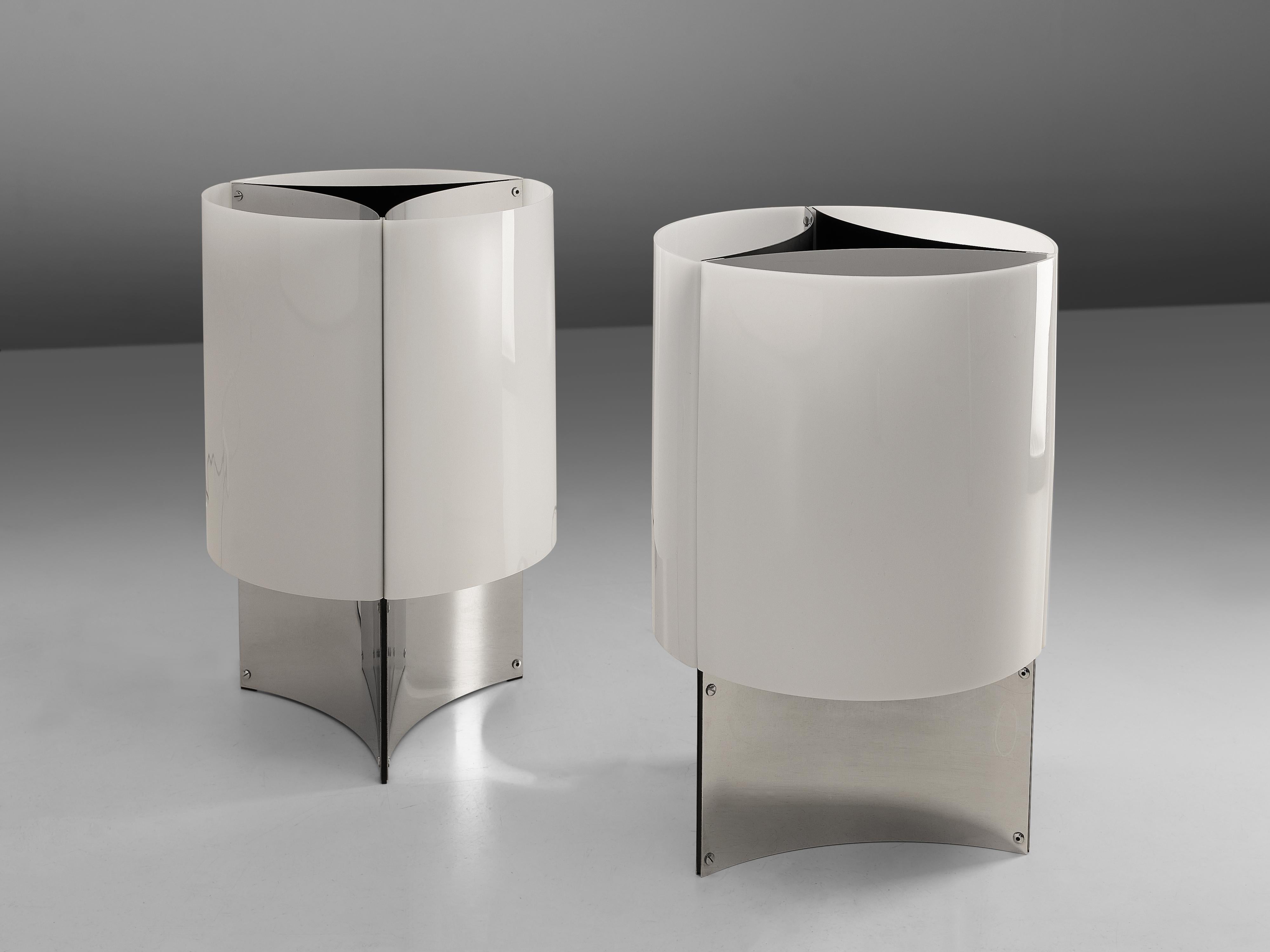 Italian Massimo Vignelli for Arteluce Pair of Table Lamps Model 526