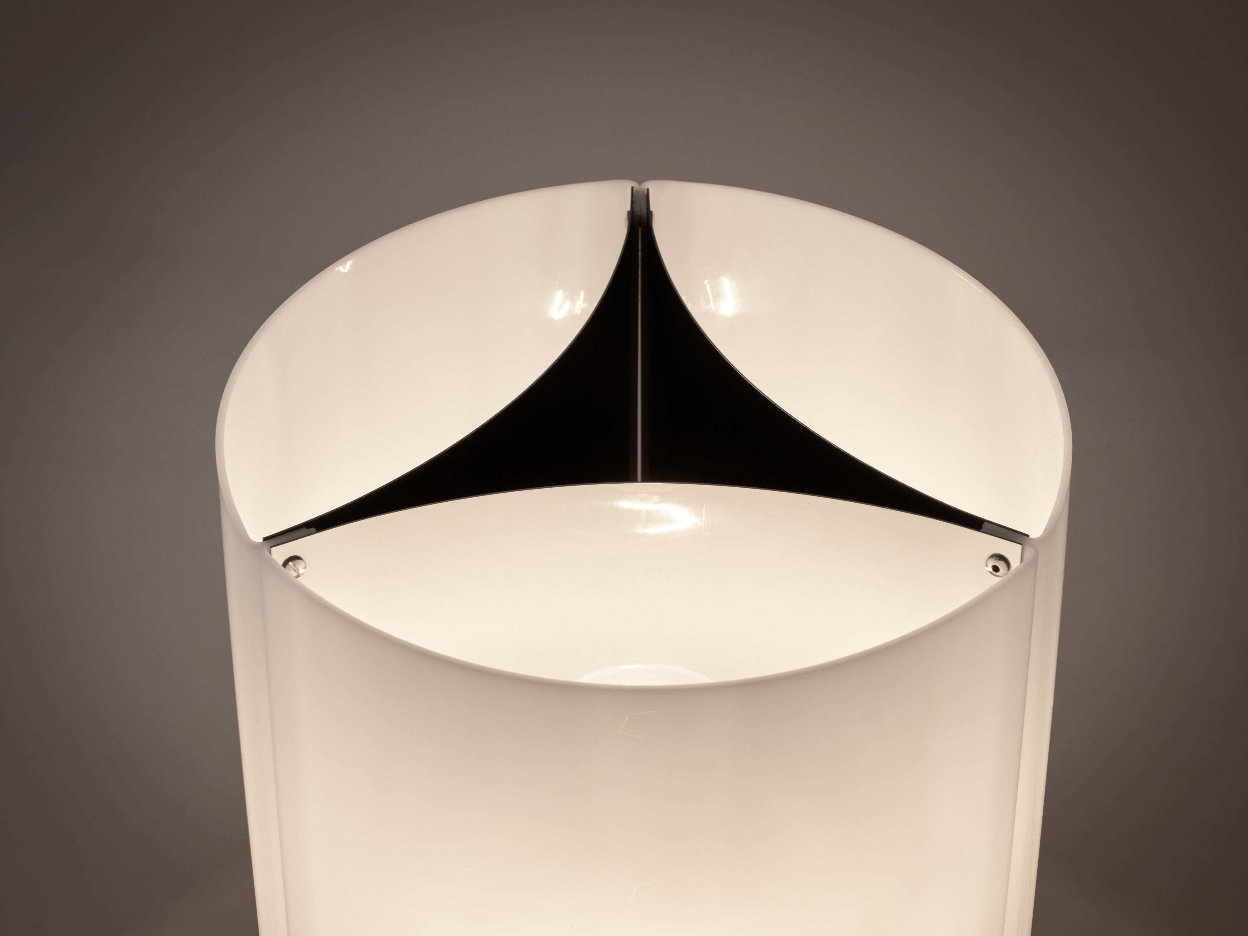 Chrome Massimo Vignelli for Arteluce Pair of Table Lamps Model 526