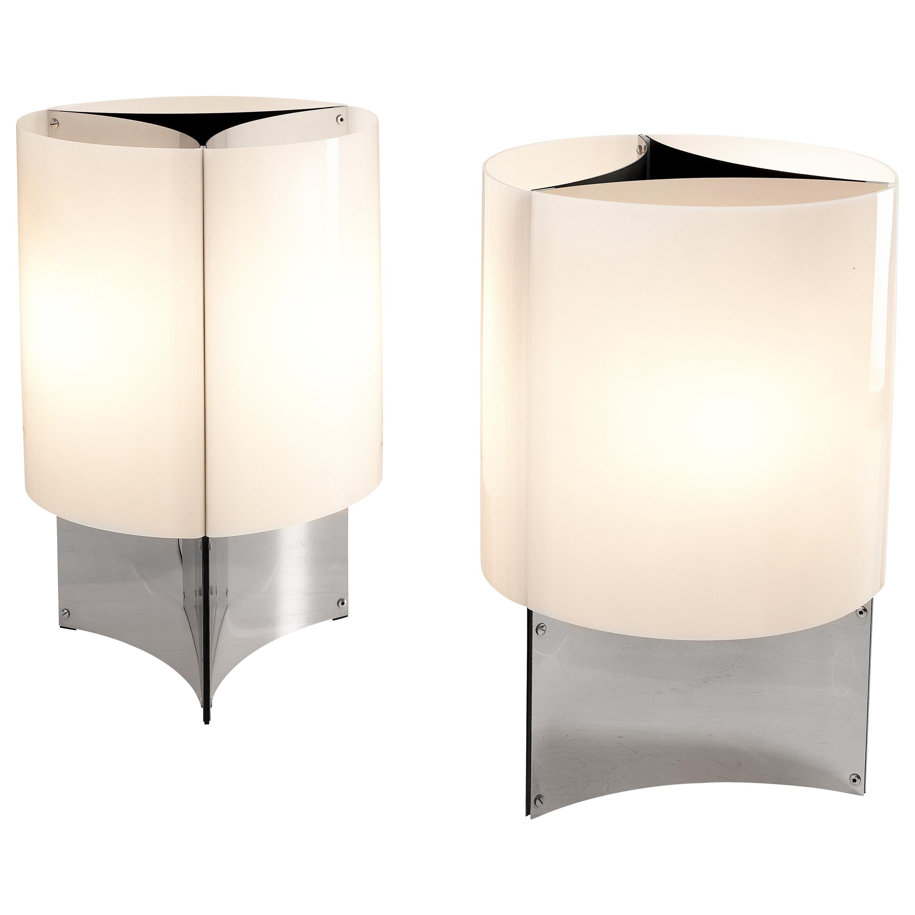 Massimo Vignelli for Arteluce Pair of Table Lamps Model 526