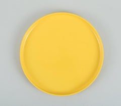Massimo Vignelli for Heller Italien, a Set of 8 Dinner Plates in Yellow Melamine