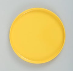 Massimo Vignelli for Heller, Italy, a Set of 4 Plates in Yellow Melamine