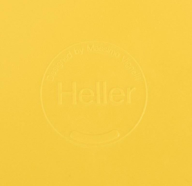 italien Ensemble de 4 assiettes en mélamine jaune Massimo Vignelli pour Heller, Italie en vente