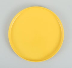 Massimo Vignelli for Heller, Italy, a Set of 6 Dinner Plates in Yellow Melamine
