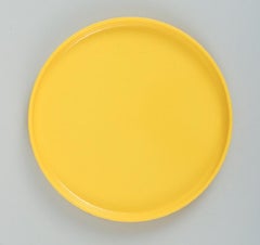 Massimo Vignelli for Heller, Italy, a Set of 6 Plates in Yellow Melamine