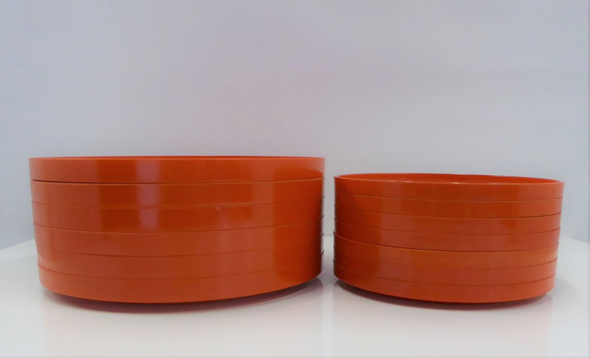 Italian Massimo Vignelli for Heller Set of Max 2 ABS Dinnerware, Italy 1960s - 22 Pieces