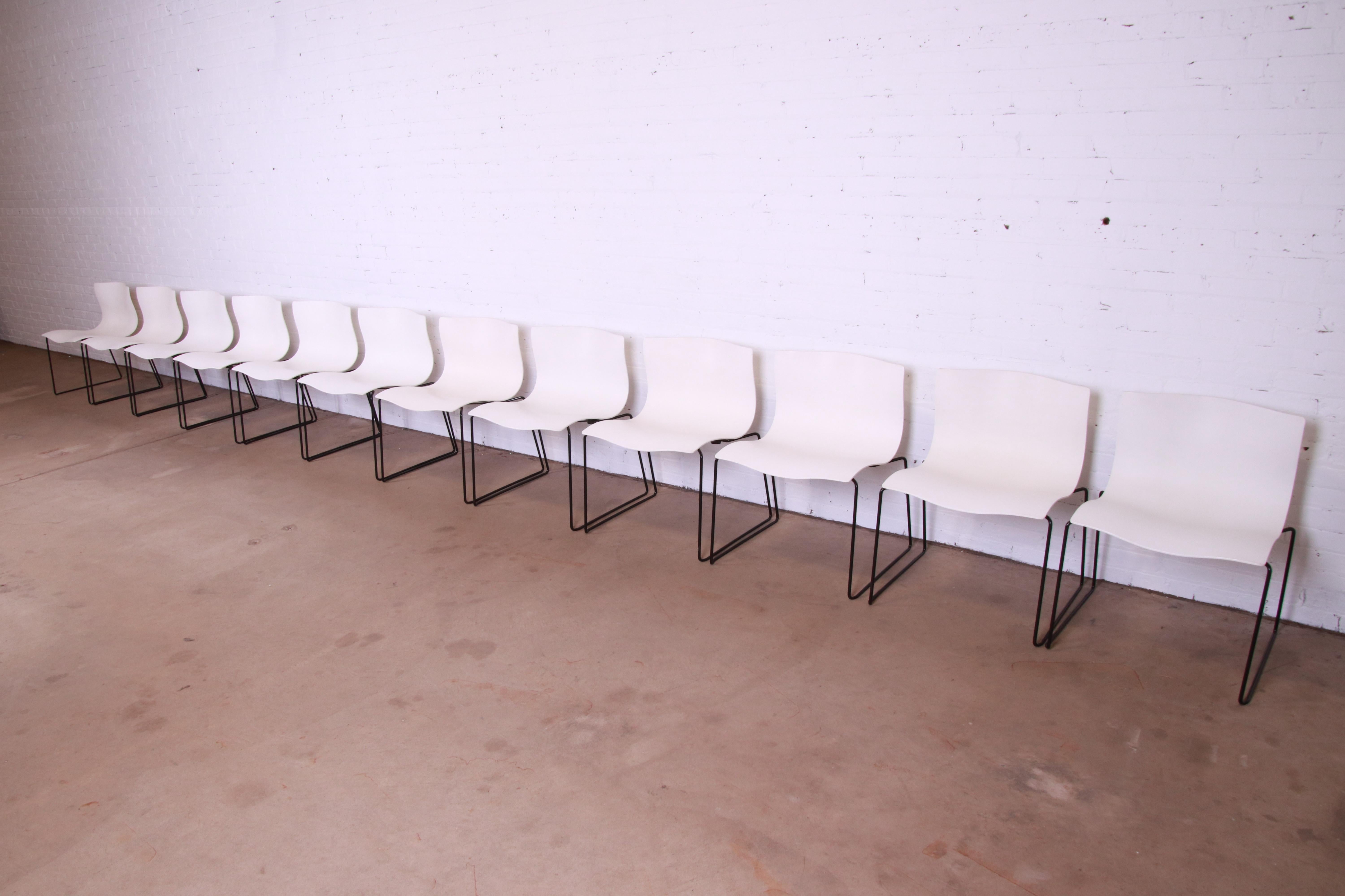 Postmoderne Massimo Vignelli pour Knoll International Postmodern Handkerchief Chairs, douze chaises en vente
