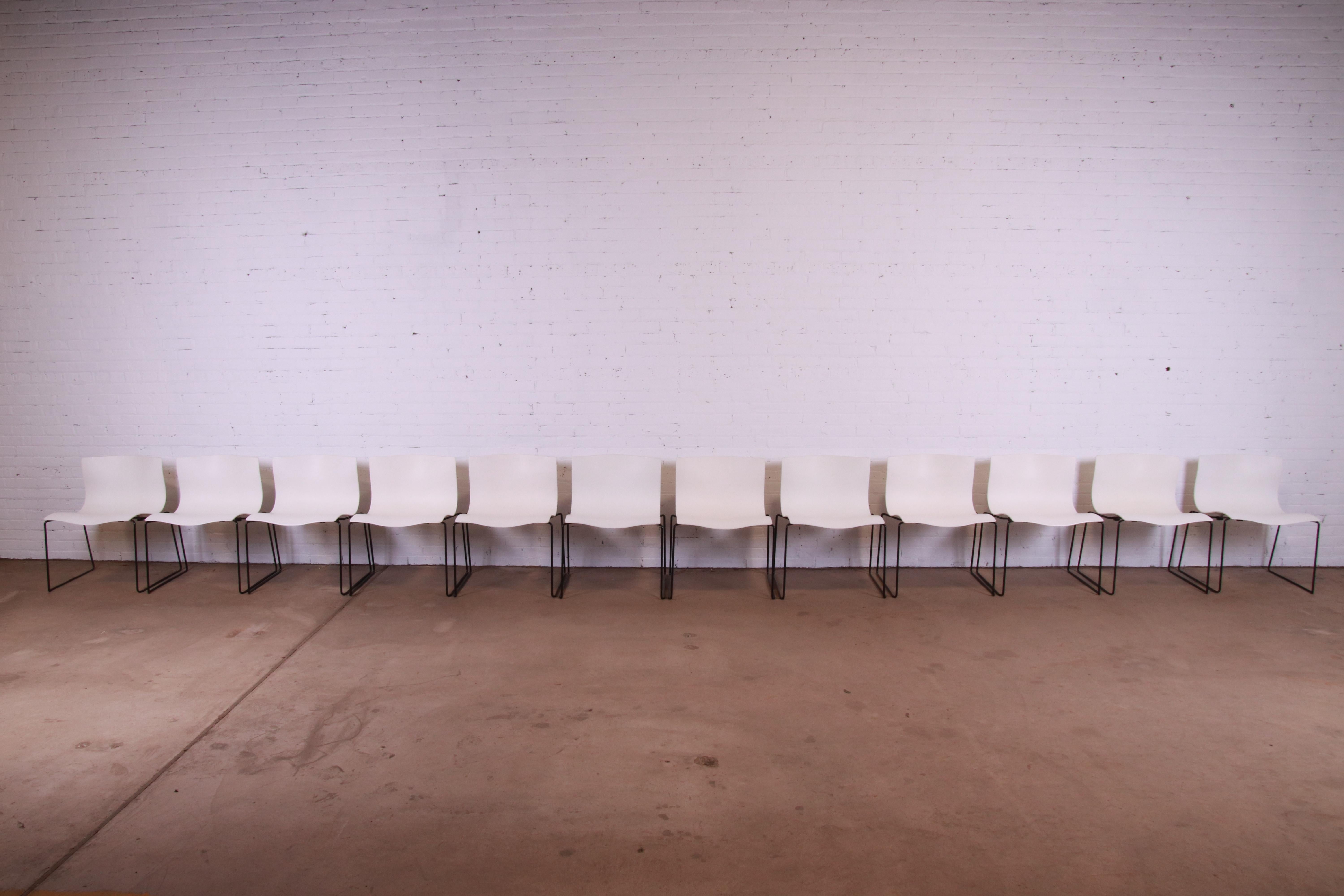 Massimo Vignelli für Knoll International Postmoderne Taschentuchstühle, Zwölf im Zustand „Gut“ im Angebot in South Bend, IN
