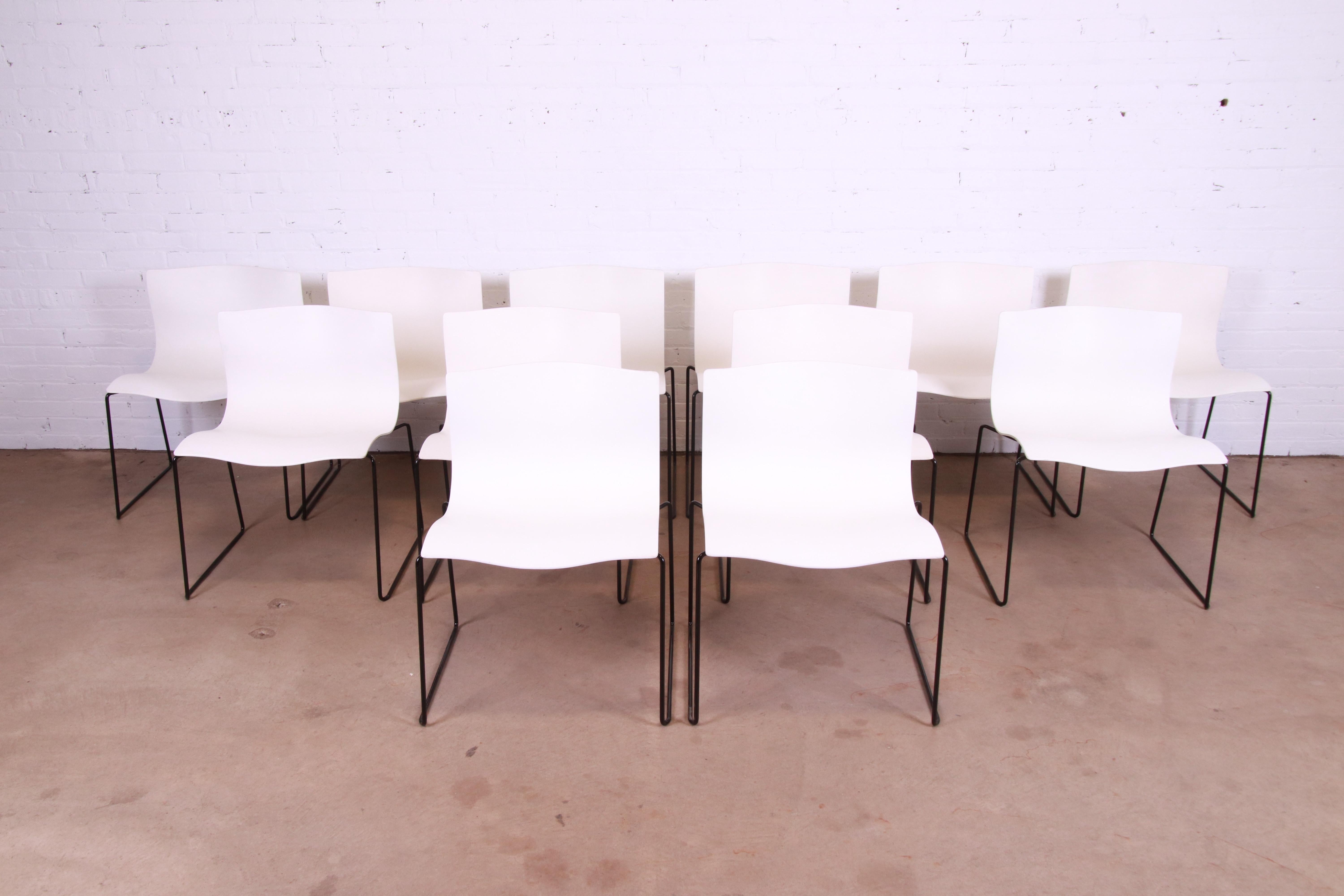 Fin du 20e siècle Massimo Vignelli pour Knoll International Postmodern Handkerchief Chairs, douze chaises en vente