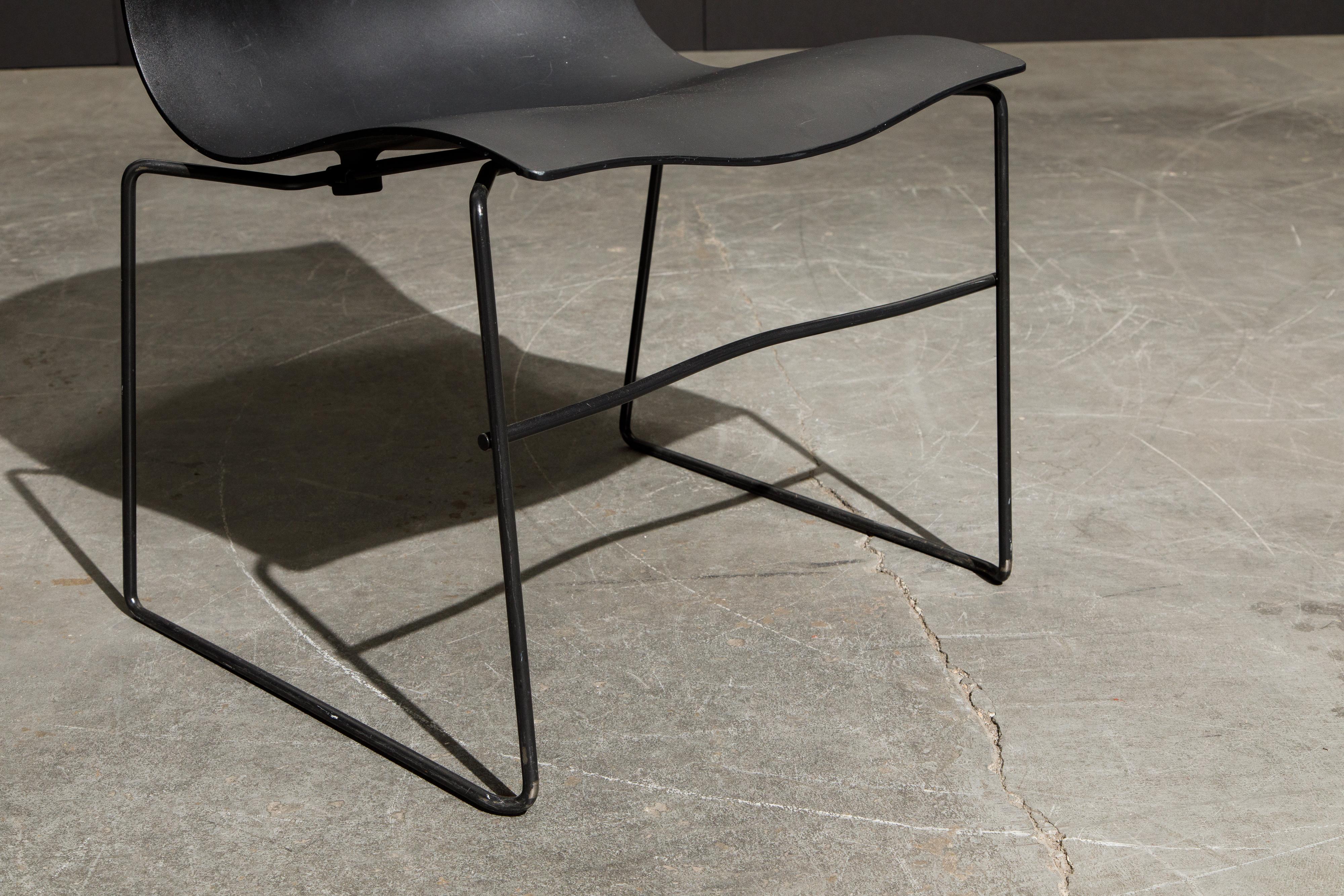 Fiberglass Massimo Vignelli for Knoll Intl 'Handkerchief' Chairs, Signed, Set of Twelve For Sale