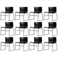 Vintage Massimo Vignelli for Knoll Intl 'Handkerchief' Chairs, Signed, Set of Twelve