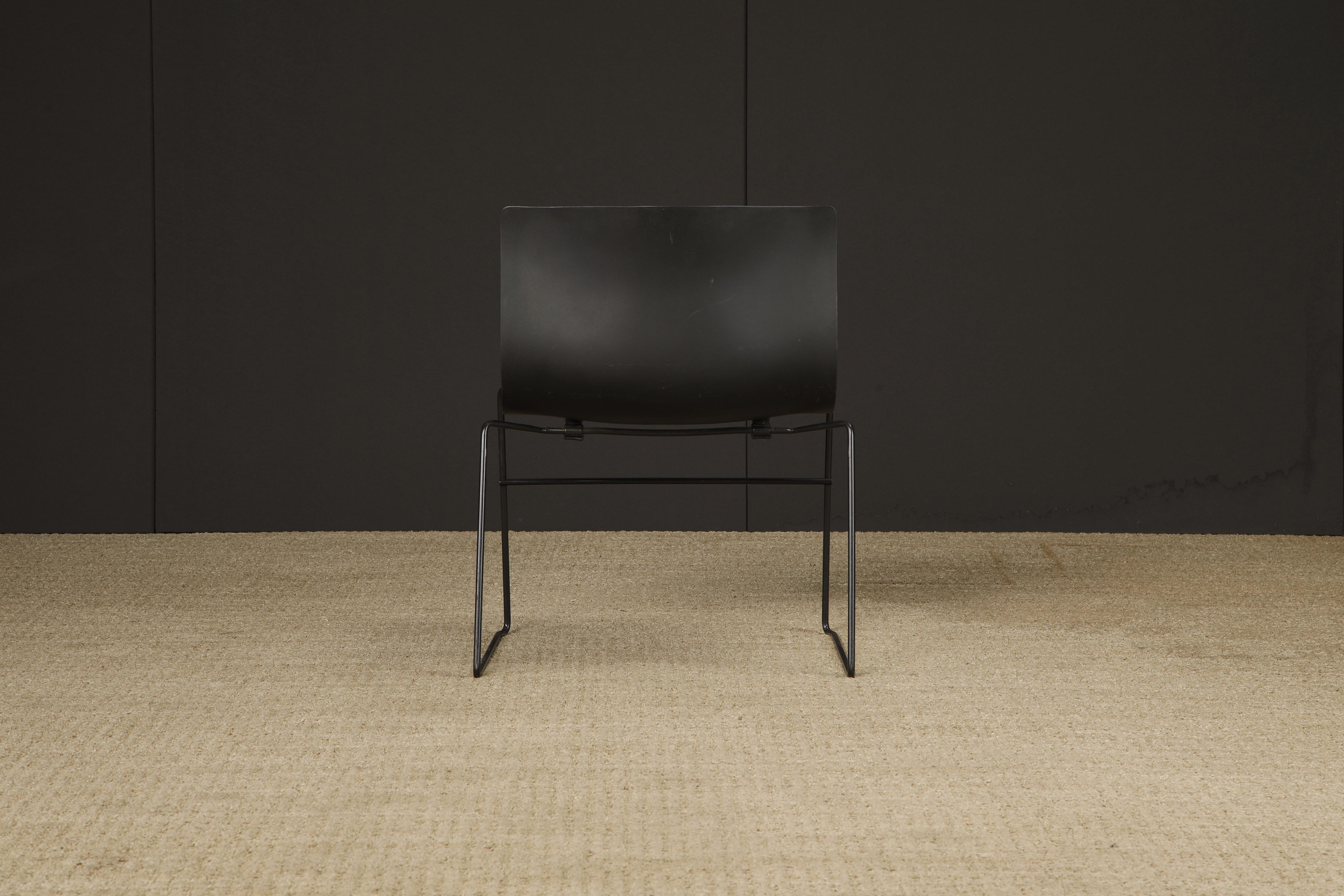 Massimo Vignelli für Knoll Intl 'Taschentuch' Stapelstühle, Signiert, 19 Stück verfügbar im Angebot 5