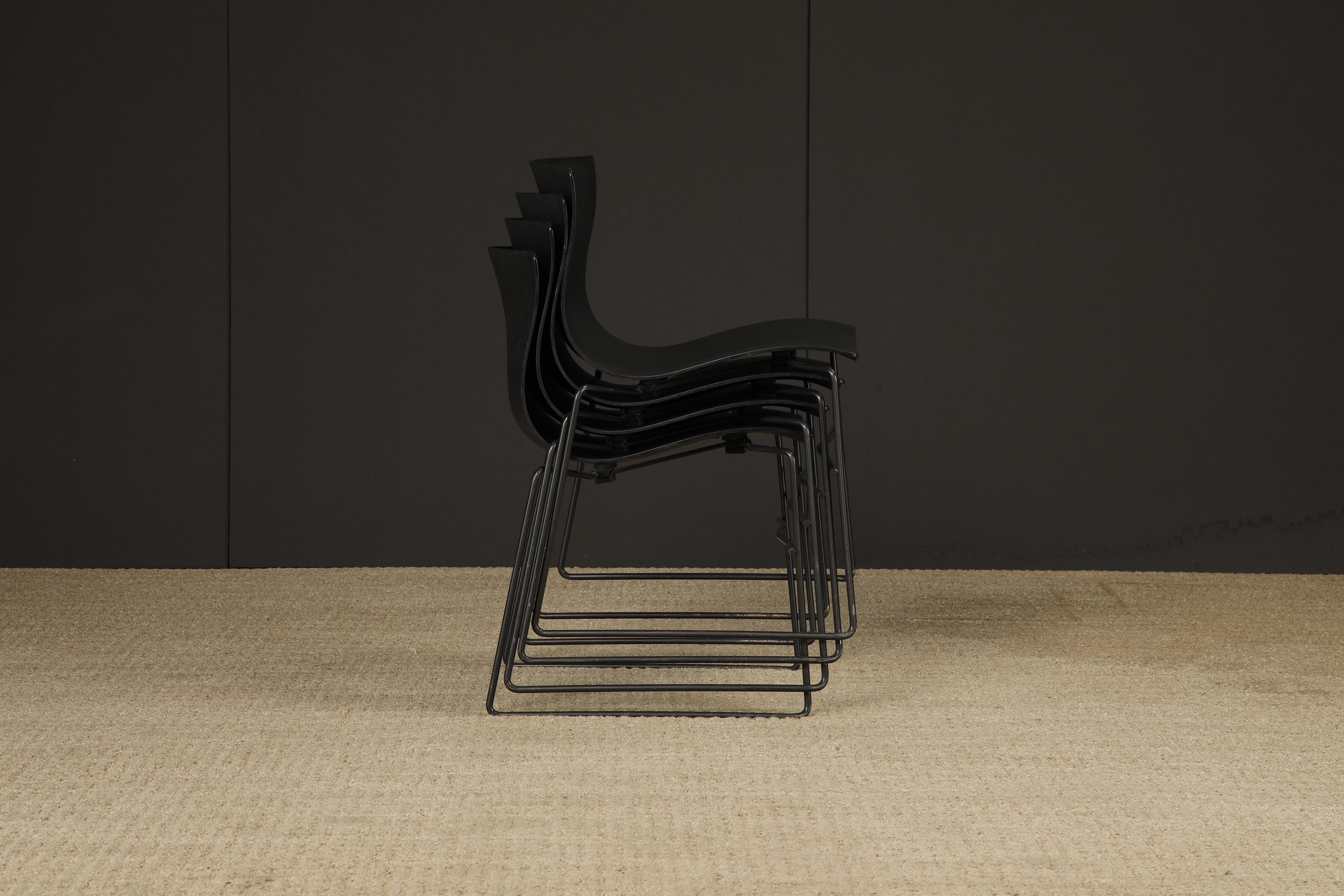 Massimo Vignelli für Knoll Intl 'Taschentuch' Stapelstühle, Signiert, 19 Stück verfügbar im Angebot 11