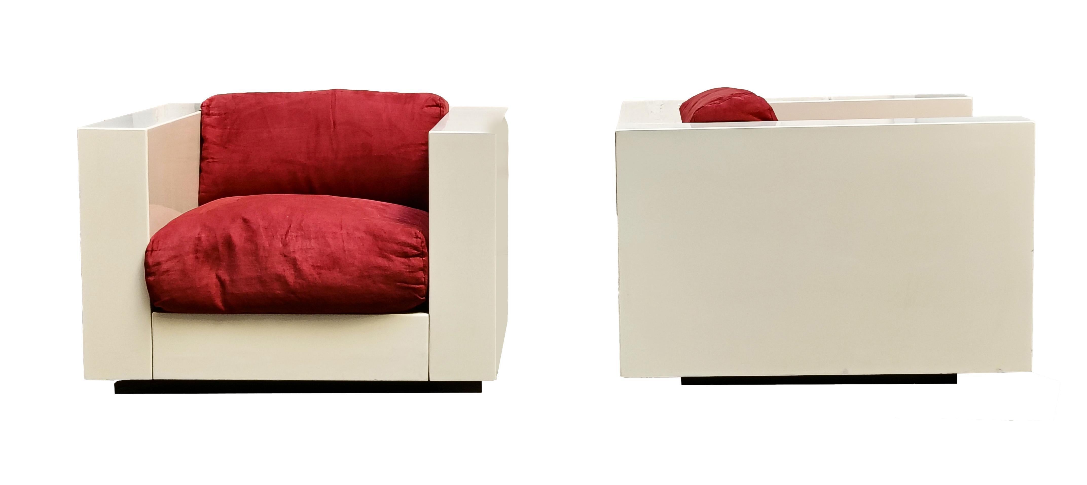 Mid-Century Modern Massimo Vignelli for Poltronova Pair of 