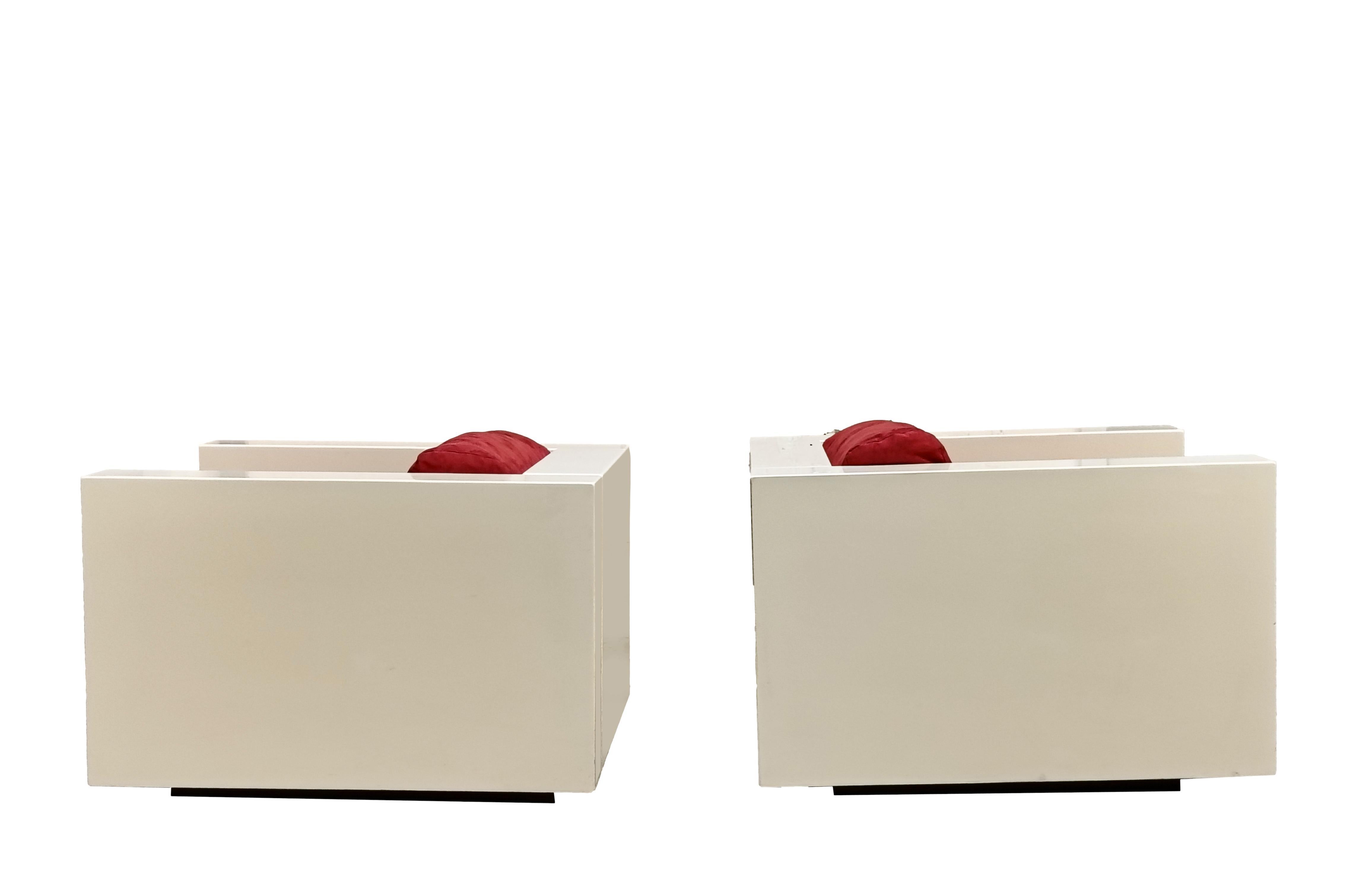 Italian Massimo Vignelli for Poltronova Pair of 