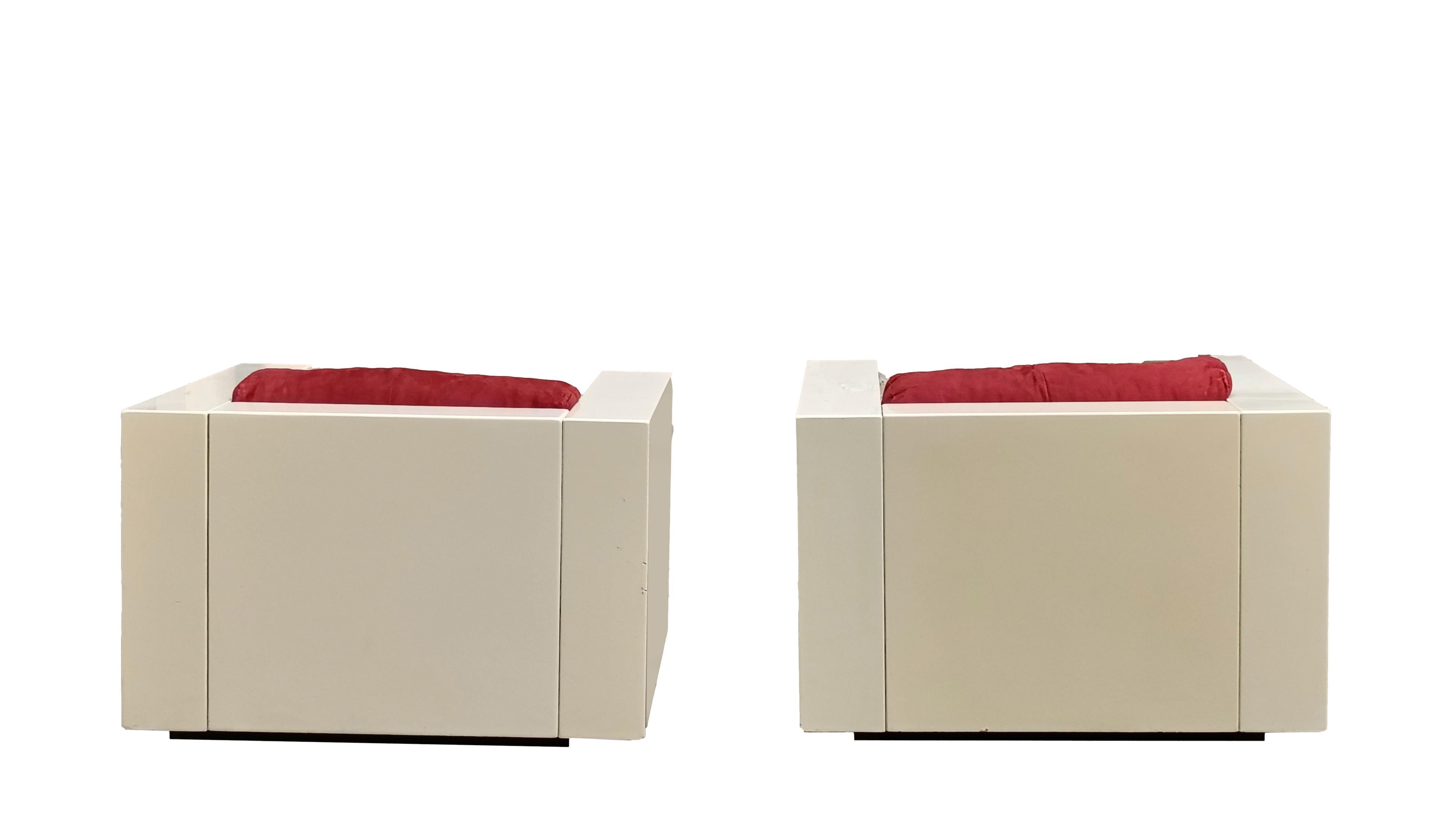 Massimo Vignelli for Poltronova Pair of 