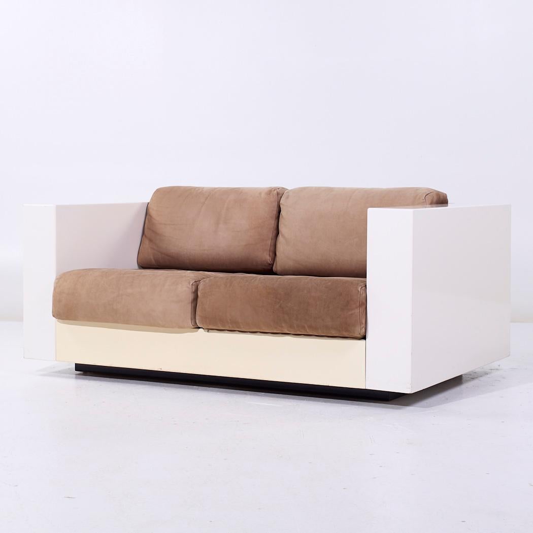 Massimo Vignelli para Poltronova Sofá Settee Saratoga Mid Century Moderno de mediados de siglo en venta