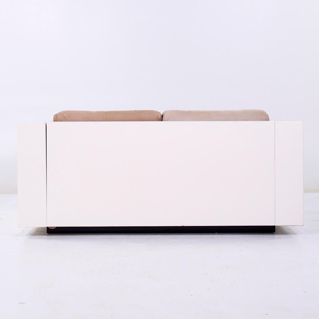 Massimo Vignelli para Poltronova Sofá Settee Saratoga Mid Century Tapicería en venta